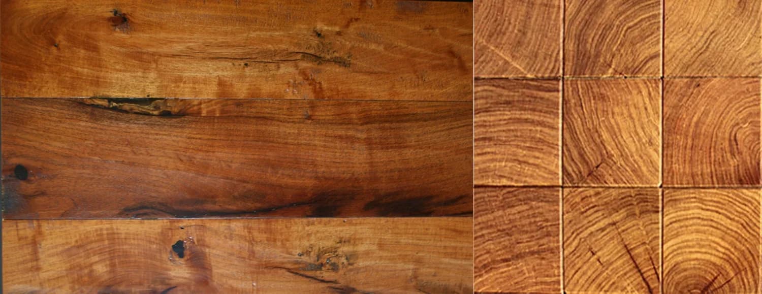 Texas mesquite flooring detail